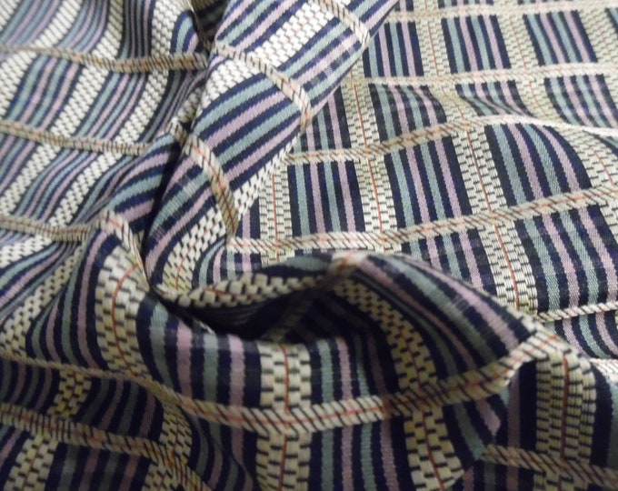 Jacquard Brocade~Checks & Grids~Multi Colors~12"x29"~Doll Acc's Fabric~Trunk Liner