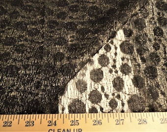 BASEMENT BARGAIN! Novelty Netting~Black/Metallic Gold~Soft/Sheer/Delicate~13"x58"~Doll Fabric