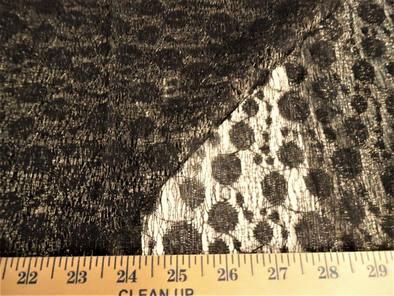 BASEMENT BARGAIN! Novelty Netting~Black/Metallic Gold~Soft/Sheer/Delicate~13"x58"~Doll Fabric