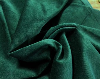Light Weight Cotton Velveteen~Emerald Green~17"x29"