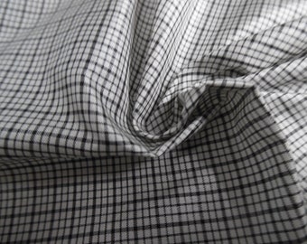 Black and White Micro Plaid Tissue Taffeta~9"x22"~Great 4 Miniatures~Small dolls~All dolls!