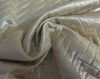 Silky Quilted Fabric~Small Scale Pattern~Golden Tan~12"x32"~Doll Coats~Trunk Liner
