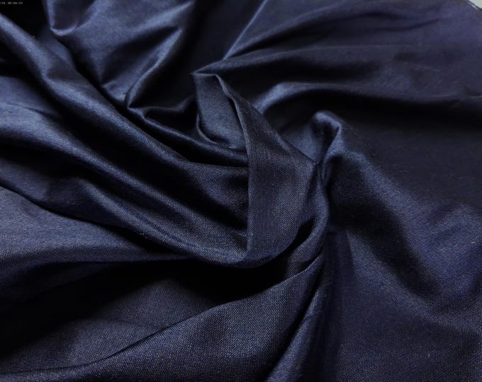 Silk Dupioni Taffeta~Navy Blue~9"x27"~Doll Fabric