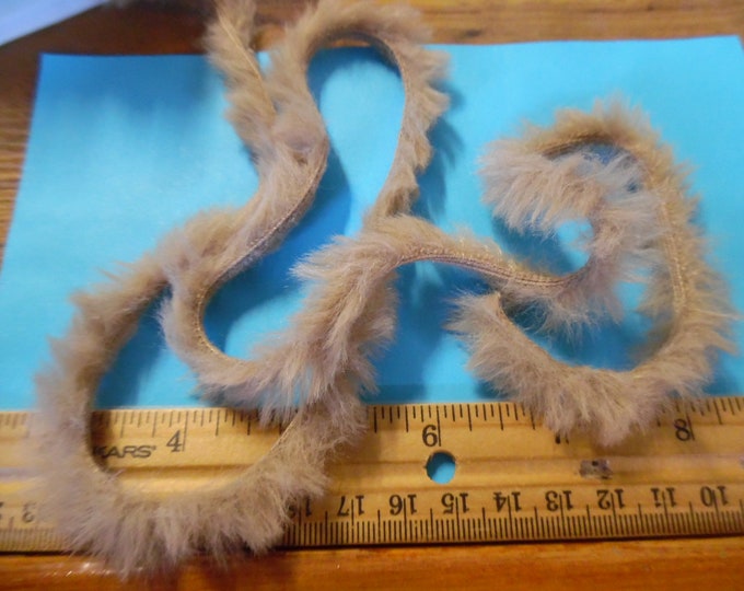 Minky Faux Fur Trim Strips~Teddy Bear Brown~1/2"x Three Yards~Doll Coat, Cape and Hat Trim!