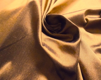 100% Silk Dupioni~Golden Brown~9"x27"~Doll Fabric