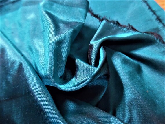 Aqua/Teal Tissue Taffeta~9"x22"~Great 4 Miniatures~Small dolls~All dolls!
