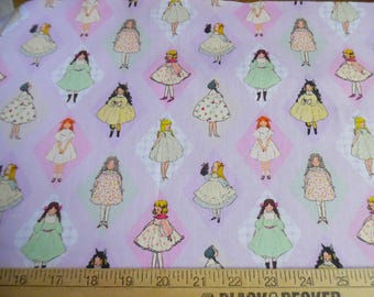 Novelty Dolly Print~Lt. Weight Cotton~12"x29"~Great for Totes,Book Covers, Box Covers Ect.