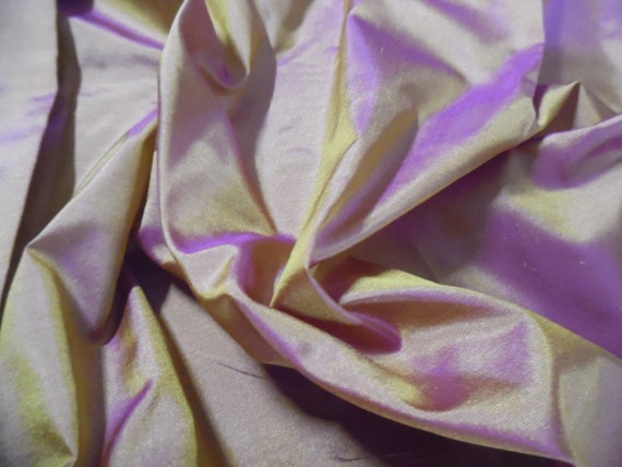 Silk Shot Tissue Taffeta~Fuchsia/Gold~9"x22"~Great for Miniatures