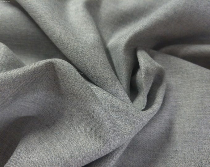 Imported Italian Cotton Flannel~Gray~18"x29"~Great Doll Fabric