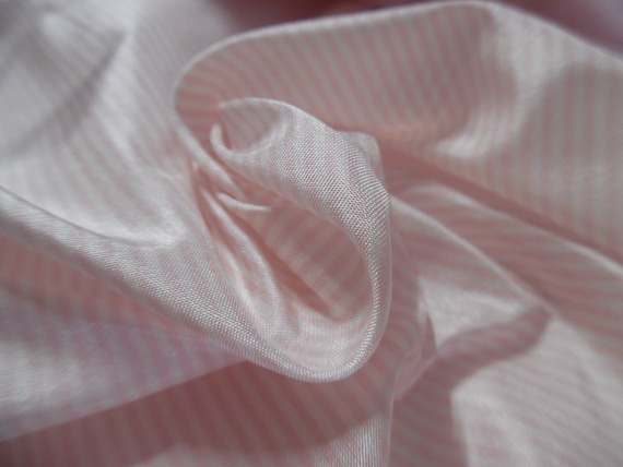 Micro Stripe Pink and White Tissue Taffeta~9"x22"~Great 4 Miniatures~Small dolls~All dolls!