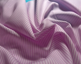 Micro Stripe Pima Cotton~Pink and White~18"x30"~Great Doll Fabric