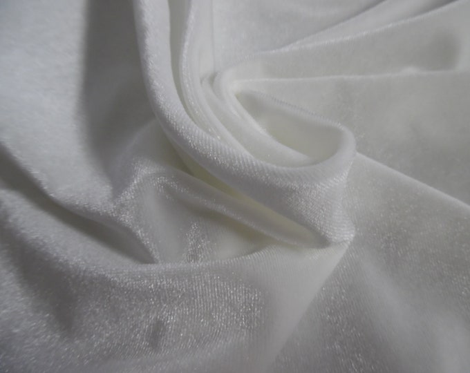 White Velvet~12"x24"~Stretchy~Shiny~Doll Fabric