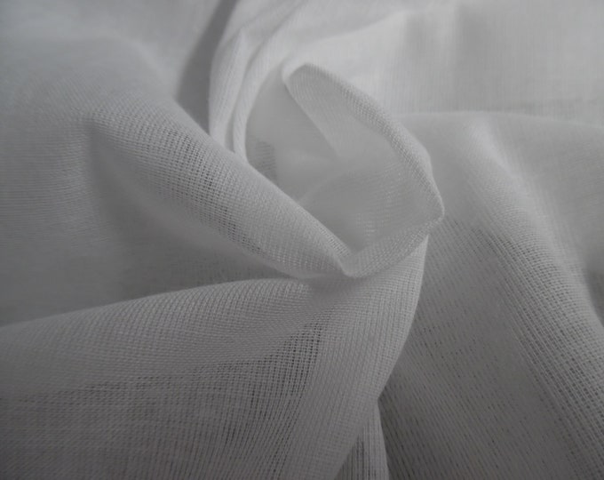 1800's Reproduction Fabric~Sheer Cotton Muslin "Mull"~White~18"x30"~Great for Dolly's Unmentionables~Heirloom Sewing