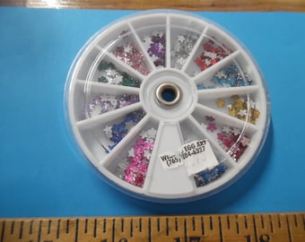 BASEMENT BARGAIN! Micro Floral Glue on Chrystals~12 Colors~250+ Pieces~Adornments