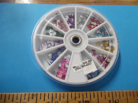 BASEMENT BARGAIN! Micro Floral Glue on Chrystals~12 Colors~250+ Pieces~Adornments
