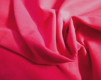 100% Cotton Featherwale Cord~Raspberry Pink~18"x28"~Light Weight Doll Fabric~Miniatures