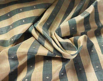 Silk Jacquard~Pink/White/French Blue Checks~18"x23"~Reversible