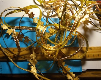 Small Gold Trims Bundle~5 Styles~9 Yards Total~1/8"-1/2"