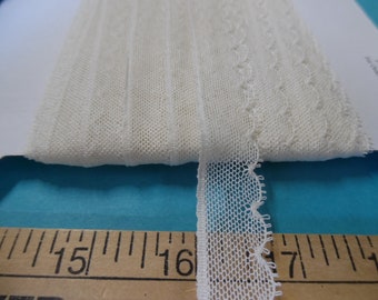 BACK In STOCK! French Val Scalloped Net Lace~Ivory~Cotton~11/16"~Capital Imports~BTY~Doll lace~Heirloom Sewing
