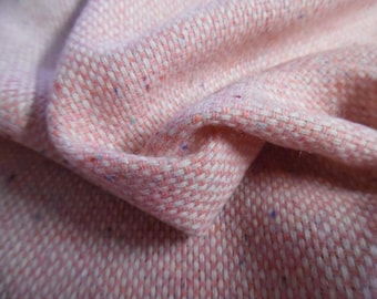 LAST! Novelty Weave Wool Coating~Pink~11.5"x30"~Doll Fabric
