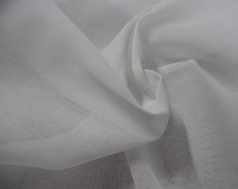 LAST! Imported Cotton Voile~Candlelight White~Silky Hand~Sheer~18"x30"~Heirloom Sewing