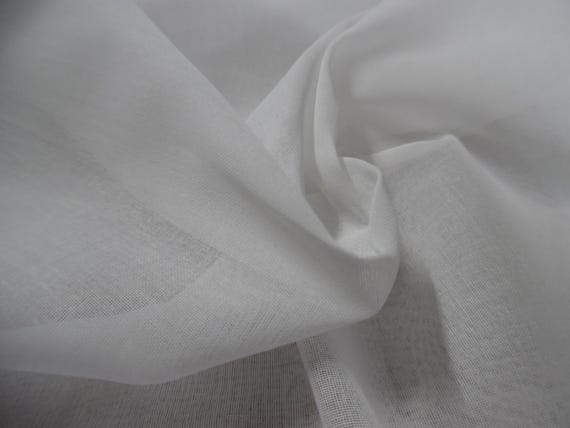 Imported Cotton Voile~Candlelight White~Silky Hand~Sheer~18"x30"~Heirloom Sewing