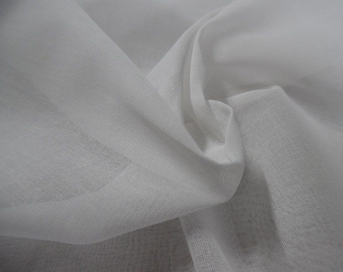 Imported Cotton Voile~Candlelight White~Silky Hand~Sheer~18"x30"~Heirloom Sewing