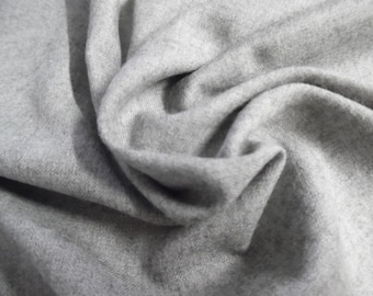 LAST! Cotton/Wool Flannel~Vivella~Heathered Gray~Super Soft & Thin~Portugal Import~12"x30"