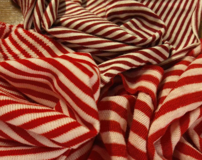 STASH BUILDER~Red/White Stripe Tissue Jersey Assortment~3 Varieties~Half Yard
