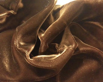 BASEMENT BARGAIN! Rayon Velvet~Dk. Brown~9"x24"~Only Piece!