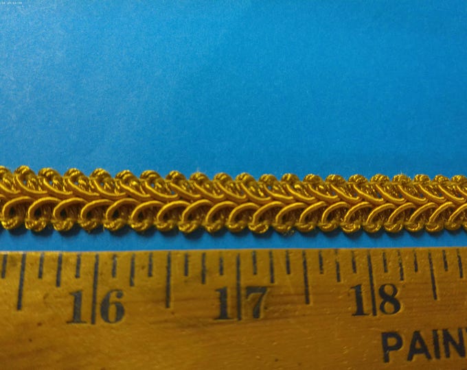 Gimp Braid~Gold~Rayon Blend~1/2"~By The Yard~Costuming/Trunks~Can Be Divided!