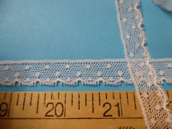 NEW SHIPMENT! French Val Dotted Net Lace~White~Cotton~1/2" wide~Capital Imports~BTY~Doll lace~Heirloom Sewing