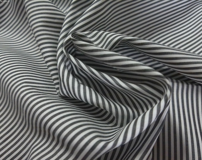 Tiny Stripe Pima Cotton~Black andWhite~18"x30"~Great Doll Fabric