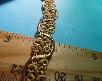 Old Stock Fancy Gold Metallic Gimp~100% Rayon~7/16"~BTY~ONLY LISTING!