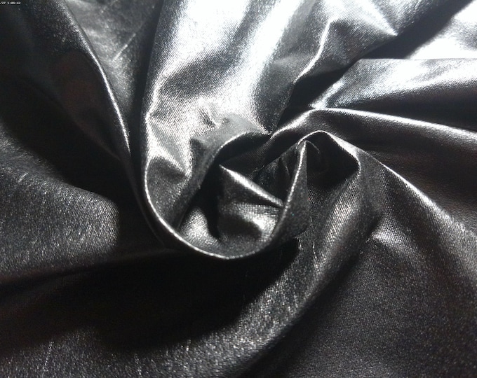 Faux Leather (Pleather)~Jet Black~15"x18"~Thin/Soft/Stretchy~Doll Purses, Belts, and Shoes