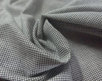 Micro Windowpane Cotton Voile~Black & White~25"x29"