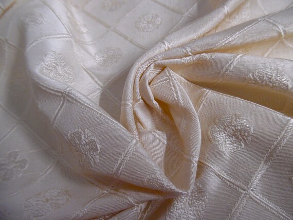 Silk Jacquard Brocade Fabric~Blush Pink~12"x28"