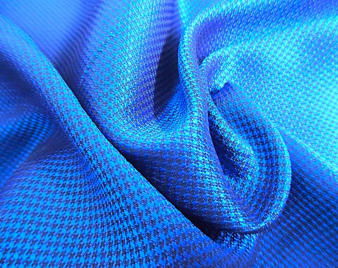 Novelty Brocade~Royal Blue/Black~9"x29"~Rayon Blend~Doll Fabric~Flapper