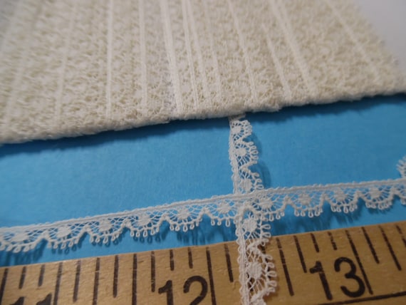 Sweet French Cotton Lace~Ivory~1/4"~BY THE YARD~Tiny Doll Lace~Heirloom Sewing~Lace C-2