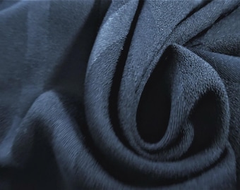 BASEMENT BARGAIN! Wool Blend Satin Stripe Suiting~Navy Blue~12"x60"