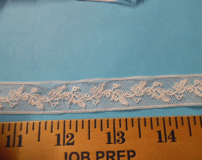 VERY LIMITED! Vintage French Cotton Lace~Insertion~3/4" wide~Off White~BTY~Read Description!