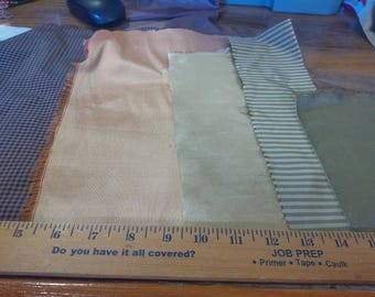 Silk Scrap Bundle~11 Pieces~Over 1/2 yd Total