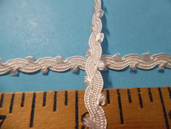 Vintage Passementerie Braid~Creamy White~1/4"Wide~By The Yard~100% Rayon~Flapper