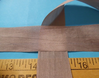 Wide Silk Ribbon~33MM x 1 Yard~STEEL GRAY~Doll Dress and Hat Trim