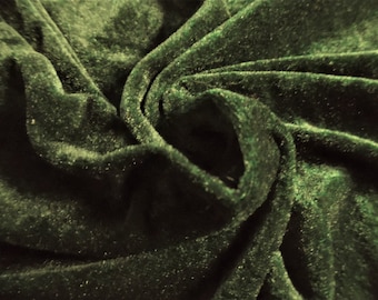 LAST! Emerald Green Velvet~12"x34"~Stretchy~Doll Costuming Fabric