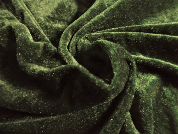 Emerald Green Velvet~12"x34"~Stretchy~Doll Costuming Fabric