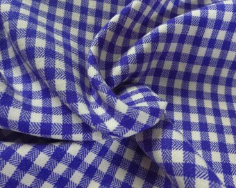 Wool Suiting~Plaid/Check~Royal Purple/Offwhite~12"x30"~Light Wt~Doll Fabric