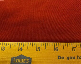 ONLY PIECE! Cotton Babywale Cord~Carmine Red~12"x28"~Light Weight Doll Fabric~Miniatures