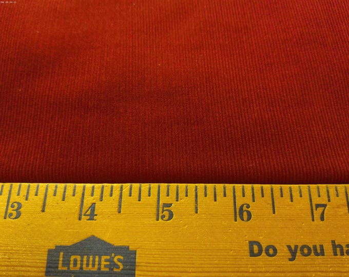 ONLY PIECE! Cotton Babywale Cord~Carmine Red~12"x28"~Light Weight Doll Fabric~Miniatures