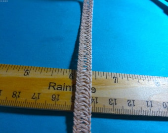Reclaimed Hat Making Straw~Light Peach~3/8"~BTY